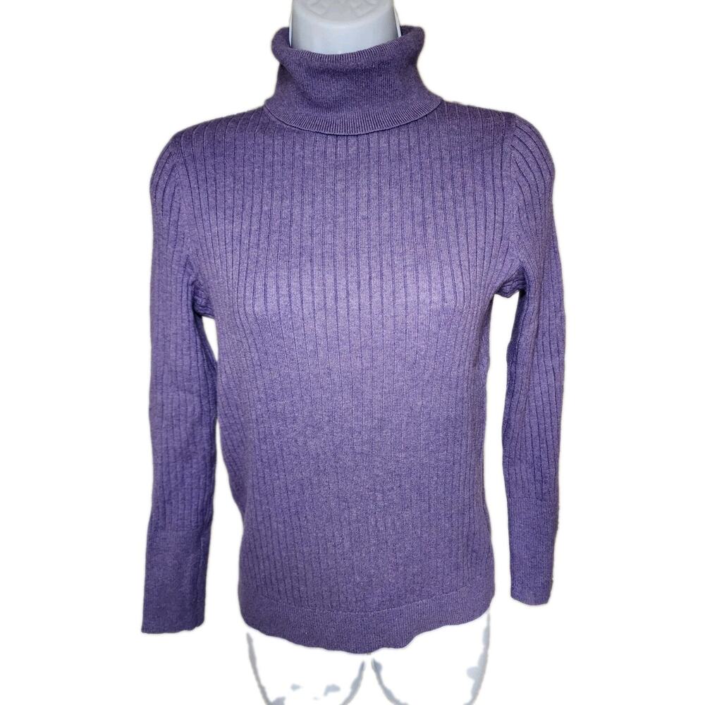 Talbots Petite Purple Turtleneck Sweater Size Petite P